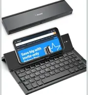 Geyes Foldable Bluetooth Keyboard, Wireless Tri-System New In Box