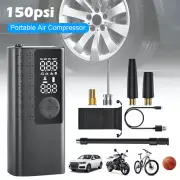 Portable Air Compressor w/Tire Pressure Gauge One Click Smart Pump Tire Inflator
