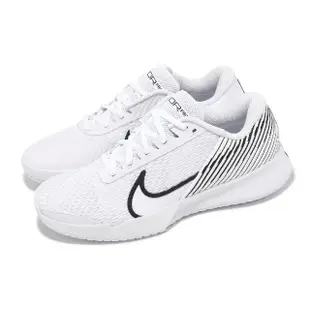 【NIKE 耐吉】網球鞋 Zoom Vapor Pro 2 HC 男鞋 白 黑 緩衝 抗扭 抓地 硬地網球鞋(DR6191-101)