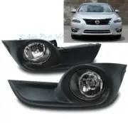 BUMPER DRIVING CHROME FOG LIGHTS LAMPS W/COVER+SWITCH FOR 13-15 ALTIMA SEDAN 4DR