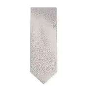 metallic-effect sil tie One size White