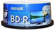 Maxell Bluray BD-R 25GB Single Layer 4x Speed Inkjet Printable Sealed 30-sheet