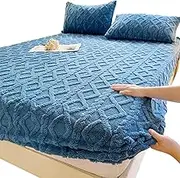 Elastic Bed Sheets | Shrinkage Resistant Compressible Elastic Sheets - Fade Resistant Warm Bedspread, Velvet Bed Sheet Winter, Elastic Comfort for Home
