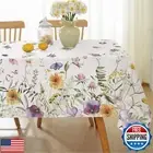 Honellaty Spring Tablecloth Rectangle Summer Table Cloth, Wrinkle Free Tablec