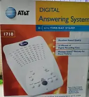 At&T Answering System With time/day Stamp 1718 Windchill White VTG 2000 Talking