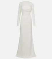[Christopher Esber] Christopher Esber Bridal veiled silk tulle gown AU 8 white