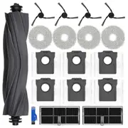 For X40 Ultra Robot Vacuum Cleaner Main Side Brush Hepa Filter Mop Cloth Dust Bags Accessories As Shown