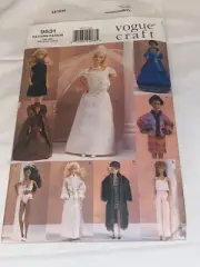 Vogue Craft Doll Patterns 9531 Barbie-sized 1996 Complete/Uncut