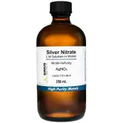 Silver Nitrate (CAS# 7761-88-8) - 1 Molar Solution of AgNO3 in water - 250 mL