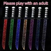 Kid Boy Samurai Sword Colorful Led Light Up Cracked Scabbard Decor Birthday Gift