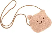 [WOFASHPURET] Adorable Bear Crossbody Purse Girls Toddler Handbag Plush Messenger Bag Shoulder Purses