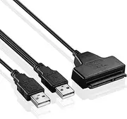 SATA to USB Cable, USB 2.0 to SATA III Hard Driver Adapter Compatible for 2.5 inch HDD and SSD (USB-A 2.0 to SATA)