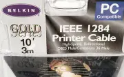 Belkin Gold Series Printer Cable 1284 IEEE A-B PC Compatible 10 Feet Sealed