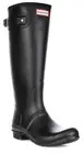 Hunter Original Pull On Tall Backstrap Strap Womens Boots Black White UK 3 - 9