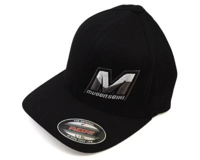 Mugen Seiki "M" Logo Flexfit Baseball Cap (Black) (L/XL) [MUGM0513]