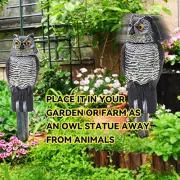 Realistic Fake Owl Scarecrow Statue for Bird Control Decoys Deterrent Gardens