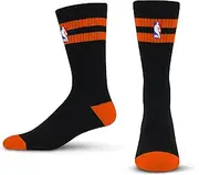 For Bare Feet NBA Logoman 2 Stripe Crew Sock Size