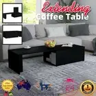 Extendable Coffee Table With Storage Compartment Chipboard Furniture Decor Unit
