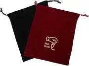 2pcs Hotel Hair Dryer Bag Drawstring Pouch Tidy Storage for Travel Dolls Toys