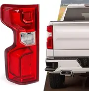 Left Tail Light For Chevy Silverado 2019 2020 2021 2022 2023 [Only for LED Model] Rear Brake Lamp Assembly Driver Side