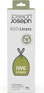 [Joseph Joseph] IW6 30L Eco Liners Recycled Bin Liners (20 Pack) - Grey (30134)