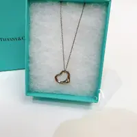 在飛比找蝦皮購物優惠-Tiffany 925純銀小open heart愛心項鍊