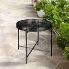Iron Outdoor Side Table Modern Metal Planter Holder for Office Garden Patio