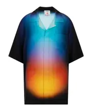 Casablanca Gradient Short-Sleeved Shirt FR36,FR38 Blue