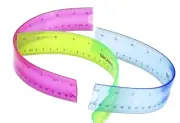 Deli 6209 Soft Feel Flexible Ruler 30cm 8 of each colour - BOX of 24 Rulers
