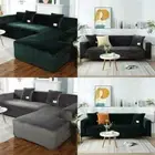 Luxurious Velvet Plush Sofa Cover For 1-3 Seater Anti-skid And Elastic
