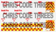 Code 3 Adhesive Vinyl Decal Suit Oxford Diecast 1/76 van - Small Fire Unit