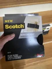 Scotch Bundling Wrap 30 Feet 360-in x 1.5-in Black Strap Fastener 3m New $34