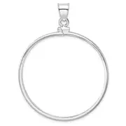 Sterling Silver Wideband Distinguished Coin Jewelry Polished 39.4 X 3.1mm 1 Oz. Screw Top Bezel Pendant