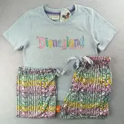Peter Alexander Girls Disney Resort Pyjama Set Short Sleeve Top & Shorts New