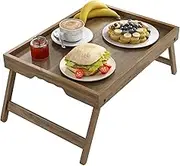 Artmeer Bed Tray Table, Breakfast Food Tray in Bed with Folding Legs for TV Table, Sofa, Bed, Eating, Snack Tray (Large Size)