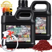 Mulch Glue 64oz Landscape Adhesive w/ Applicator Rock Gravel Bark Stabilizer