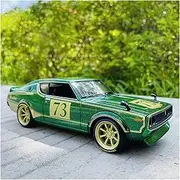 Die-cast 1:24 1973 for Nissan Skyline 2000 GT-R Simulation Alloy Car Model Static Die-Casting Miniature Vehicle Model Series Miniature Vehicle