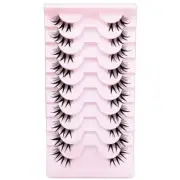 Fuzzy Soft Half Lashes Natural Look Wispy Eye Lashes 3D False Eyelashes