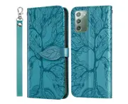 For Samsung Galaxy Note 20 Cover with Kickstand - Blue