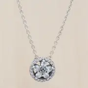 Authentic Pandora Snowflake Collier Pendant Necklace 399230C01-45 W Hinged Box