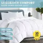 Goose Down Feather Quilt 300/500/700GSM Duvet Doona Queen Winter Summer Blanket