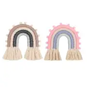 Rainbow with Pompoms Wall Decor for Nursery Suitable for Festival Ornaments