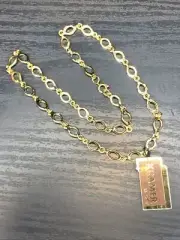 Kramer New York Necklace Gold Tone Unusual Rare Link 16” 1960’s NOS Vintage