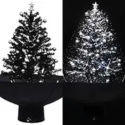 VRAXO Snowing Christmas Tree with Umbrella Base Black 75 cm PVC -2.08KG,289931