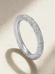 [Carolina Bucci] Carolina Bucci - Florentine 18-karat White Gold Ring - Silver - 5 5 Silver