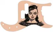 P Bass Graphical Pickguard to fit Fender 5 string Standard Guitar Catrina