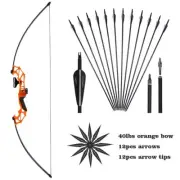 54inch Archery Recurve Bow and Arrow Set 20-50lbs Right Hand Longbow Kit