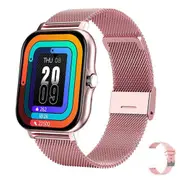 Smart Watch Bluetooth Fitness Tracker Heart Rate Monitoring Sports Watch for Women Men -Pink