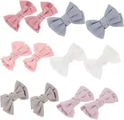 PEPLAYTAL Navy Blue Girls Hair Bow 12 Pack Diy Bow Headband Set for Baby Girl Hair Accessories Headband Making