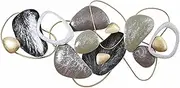 Wall Art Decor, Abstract Stone Shape Wall Decoration, Metal 3D Home Accents Decor Hanging Decorations Creative Sculptures For Living Room Bedroom Bathroom Office Kitchen, Wrought Iron